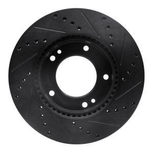 Kia Sorento Brake Rotor (1) - Front Left - R1 Concepts - Drilled & Slotted - Black - `07-`09 Kia Sorento Brake Rotor (1) - Front Left - R1 Concepts - Drilled & Slotted - Black - `07-`09